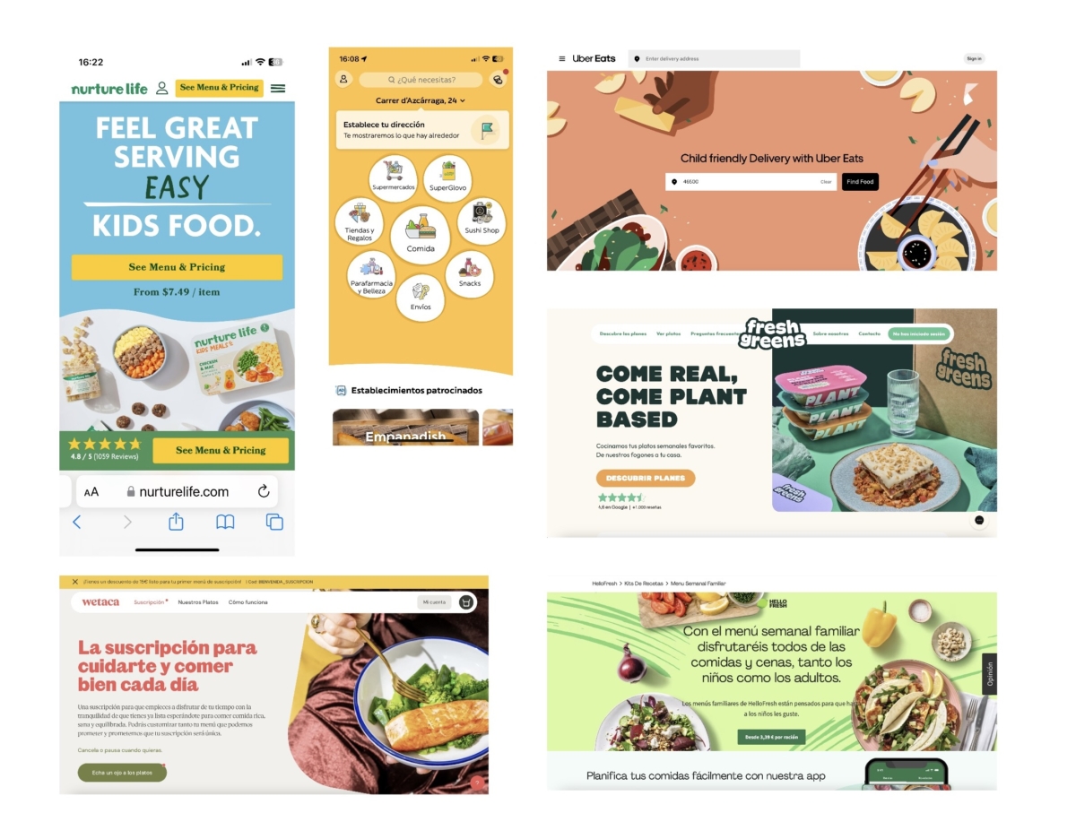 Capturas de pantalla de la competencia
