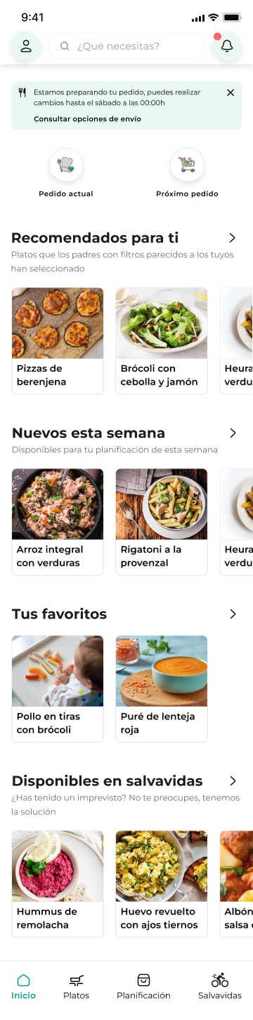 wireframe hi-fi Home- Registrado