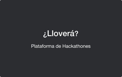 ¿Lloverá?